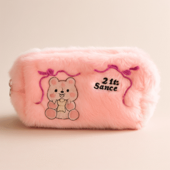 cosmetiquera estuchera de peluche